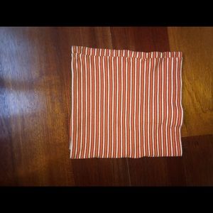 Brandy Melville Orange Striped Tube Top